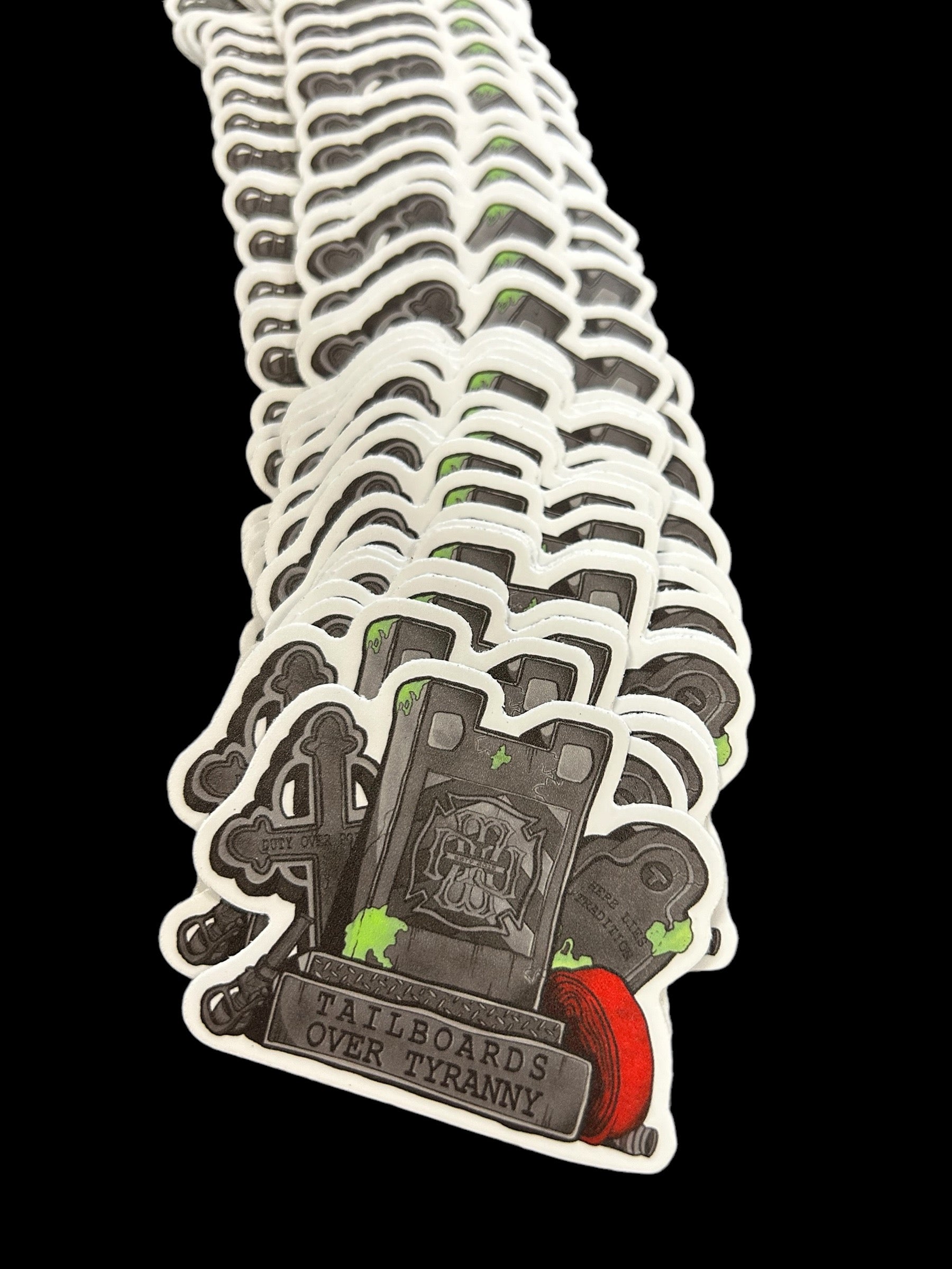 Tailboards Over Tyranny Sticker