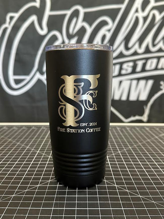Fire Station Coffee 20 oz. Insulated Tumbler with Clear Lid